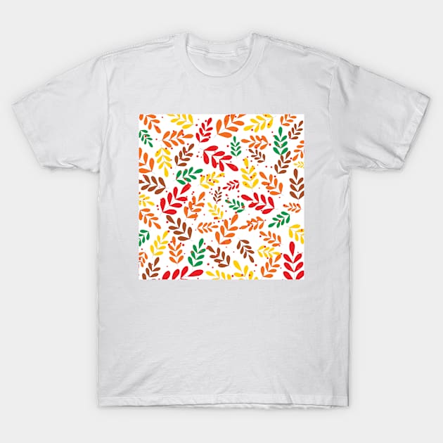 Colorful leaves pattern T-Shirt by creativityrunsfree